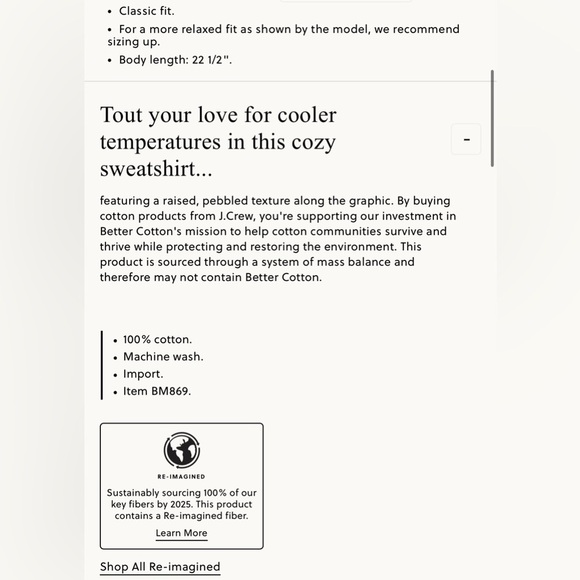 NWOT J.Crew Cozy Season Crewneck Sweatshirt Red , size Large - Picture 11 of 11